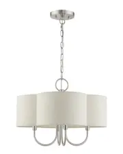 Livex Lighting Solstice Nickel 4 Light Chandelier