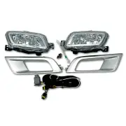 Kit Fog Lamp Spot Light Trim Silver Fits Ford Ranger Top Model 2016 - 2018