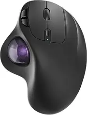 Nulea M501 Wireless Trackball Mouse, Rechargeable Ergonomic Mouse, Precise and Smooth Tracking, 3 Device Connection (Bluetooth or 2.4G USB Receiver), Compatible with Mac, Windows
