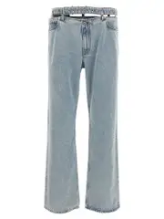[Y/Project] Y/Project-Evergreen Y Belt Jeans Celeste-Donna 33 Light Blue
