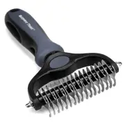 Pet Grooming Brush - Double Sided Shedding, Dematting Undercoat Rake for Dogs, C