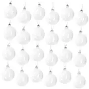 24 Pcs White Christmas Ball Christmas Tree Ornaments 3.16 inches White（24 Pcs）