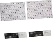 ERINGOGO 2pcs Piano Keyboard Decals Introductory Piano Stickers Large Font Notes for Beginners Non-damaging Adhesive Black