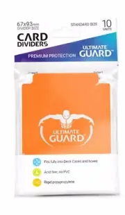 Ultimate Guard Trading Card Storage Dividers Pack of 10 - ORANGE