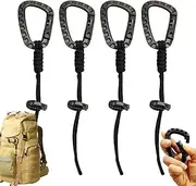 Lmyit Hiking Clips,Carabiner Key Clip - Key Ring D Ring Shape Multipurpose 4X Strength Dog Leash for Hiking Camping Travel Backpack Climbing Fishing Hammocks Rock Climbing Outdoor