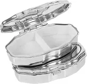 2pcs Box Pp Travel Organizer Silver Travel Medicine Case Medication Containers Iron Medication Cases
