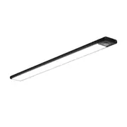 60cm USB Rechargable 3 Colour LED Motion Sensor Closet Light One Key PIR Cordless - Black