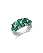 Bloomingdale's Fine Jewelry Emerald & Diamond Ring in 14K White Gold