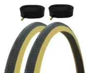 PAIR OF BICYCLE ENIX ROAD TIRE W/TUBES IN 24 X 1 3/8 CROSS RANGER TREAD BLACKGU