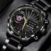 Manly Warringah Sea Eagles NRL Personalized Black Fashion Hand Watch Gifts For D