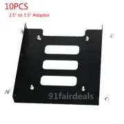 10PCS 2.5" to 3.5" Adapter Bracket SSD HDD Hard Drive Tray Caddy Bay BLK35TO25