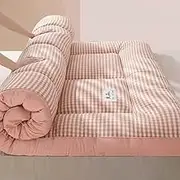 Winter Thick Futon Floor Mattress Japanese Tatami Mattress Foldable Roll Up Floor Mattress Soft Breathable Double Futon Mattress Home Student Dormitory(1.5mx2m)