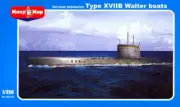 MikroMir Models 1/350 GERMAN TYPE XVIIB U-BOAT Submarine