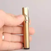 New Flint Wheel Lighter Windproof Butane Gas Jet Metal Creative Stick Compact