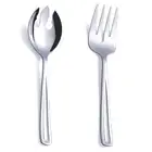 Salad Server Set, 9.5-inch Stainless Steel Salad Serving Utensil, 2-Piece Lar...
