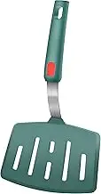 Silicone Spatula Turner Wide Slotted Pancake Spatulas for Nonstick Cookware Pans Omelette Egg Spatula 600°F Heat-Resistant (Green)