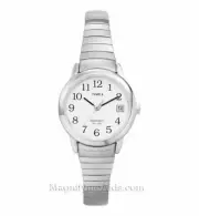Timex Ladies Indiglo Silver Tone Watch with Date Light Up Illuminated Glow Night