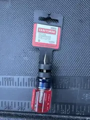 NOS Sears Craftsman 3/16'' Stubby Flat Slotted Screwdriver 41854 WF Series