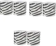 3sets Zebra Print Decorative Toilet Paper Elegant Animal Print Tissue for Bathroom Black White Duct Tape Style 2pcs*3
