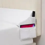 Vekkia Queen Bed Wedge Pillow for Headboard Gap/Bed Wedge Mattress Gap Filler Pillow with Washable Cover, to Close The Gap (0-6") Between Your Headboard and Mattress, (White 60"x10"x7")