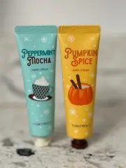 2 Piece set -TONY MOLY Hand Cream Travel size Pumpkin spice + Peppermint 1 oz x2