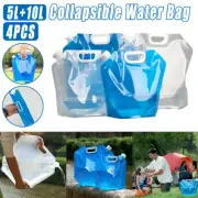 2PCS 5L+10L Collapsible Camping Emergency Water Storage Container Carrier Bag AU