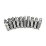 10pcs Socket Adapter Converter 25mm 1/4" Hex To 1/4" Square Drive Metal