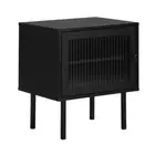 NNEED Bedside Tables Storage Cabinet Wood Black