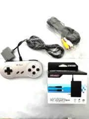 NEW AC Adapter Power Cord + AV Video Cables + Controller for Super Nintendo SNES