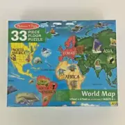 World Map 33 Piece Floor Puzzle 3ft X 2ft by Melissa & Doug NEW SEALED