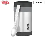 Thermos Vacuum Insulated Durable Portable Food Jar Stainless Steel 470ml