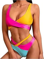 [Generic] Swim Suit with Shorts Bathing Beachwear Bra Padded Swimwear Set Push-up Swimsuit Womens Suit Bikini Swimwears Tankinis Set Board Shorts for Women Swim with Pockets