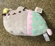 GUND Pusheen Cat Mermaid Green Pink Gray Mercat Plush Stuffed Animal Toy 12"