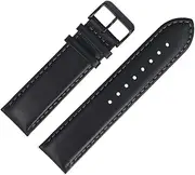 [Tommy Hilfiger] 679301383 Watch Strap 23 mm Leather Black Smooth Leather