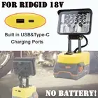 Cordless LED Work Light For RIDGID AEG 18V Battery w/USB Outdoor For Workshop