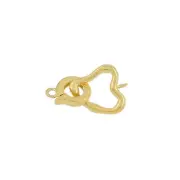 Gold Plated Sterling Silver Necklace Heart Hook & Eye Hinged Clasp #51587