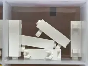 LEGO Parts - White Brick 1 x 1 x 3 w 2 Clips (Vertical Grip) - No 60583b - QTY 5