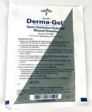 DermaGel Semi Occlusive Hydrogel Wound Dressing 4"x4" Sterile NON8000 NEW SEALED