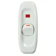 1Pcs Bedside Lamp Switch AC 110-250V 10A Inline ON/OFF Table Desk Lamp Cord Cable Switch with LED Indicator Light white