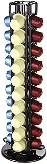 Gominimo Coffee Pod Holder, Stores 42 Pods with 360-Degree Rotation, Kitchen Decor for Effortless Access and Durability, Stylish Organization For Your Nespresso Collection, Black