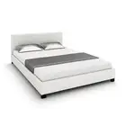 Modern Style PU Leather Bedframe Black/White In Single Double Queen
