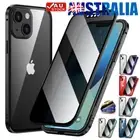 Fr iPhone 16 15 14 13 Pro Max Case Privacy Double-Glassed Magnetic Glass Cover