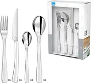 Alizé 24-Piece Cutlery Set, White