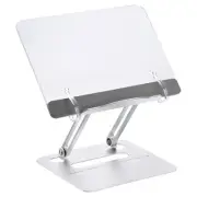 Acrylic Book Stand Adjustable Height Book Holder for Textbook Magazine, Silver