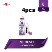 4pcs 8ml VFRESH - Minyak Angin Lavender Aromatherapy Essential Oil Roll On