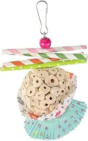 VANZACK Parrot Toys Parakeet Toys for Cage Bird Toys for Chewing Decorative Bird Toy Parrot Toy Set Safe for Birds