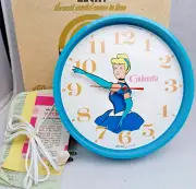 Welby by Elgin Disney Cinderella Wall clock Quiet Luminous Electric Clock # 6758