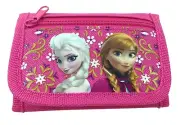 Disney Frozen Kids Girls Tri-Fold Wallet Coin Purse Bag Elsa Anna [Pink]