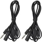 SHINEOFI 2Pcs Pulley Audio Extension Cable Sturdy Male to Female Mobile Phone Audio Cable Volume Control Design Durable Convenient Connection for Headphones