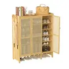 Shoe Cabinet Bamboo Shoes Storage Rack Umbrella Organiser 6 Tiers Shelf Cupboard